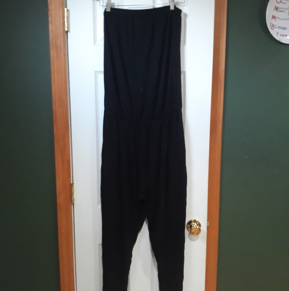 ASOS Strapless Black Jumpsuit/Very Sliming